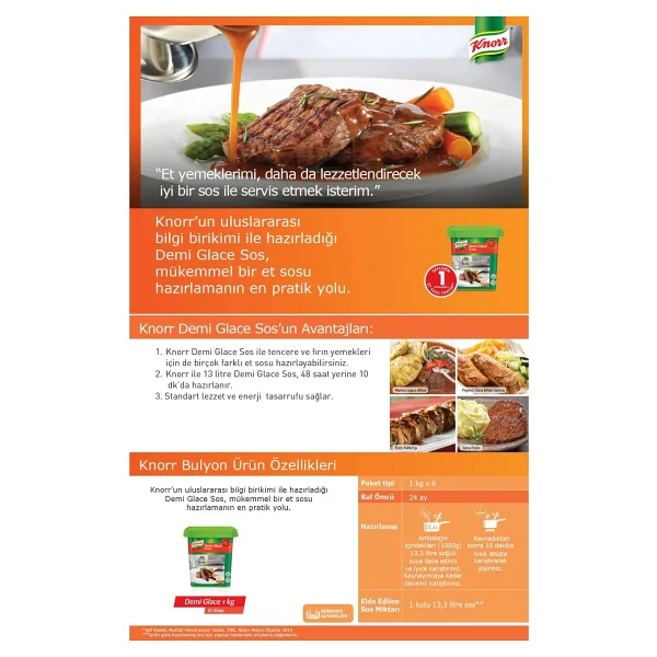 Knorr Demi Glace Et Sosu 1 Kg - Görsel 3