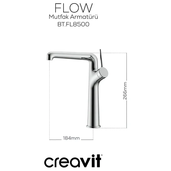 Creavit Flow Fl8500 Mutfak Bataryası - Görsel 2