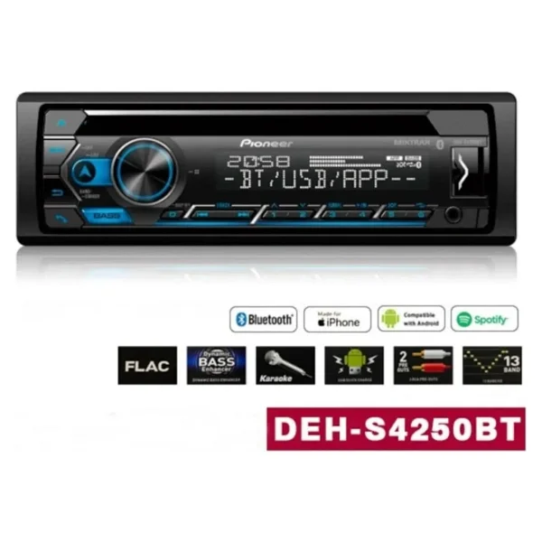 Pioneer Deh-S4250bt 4x50 W Oto Teyp - Görsel 2