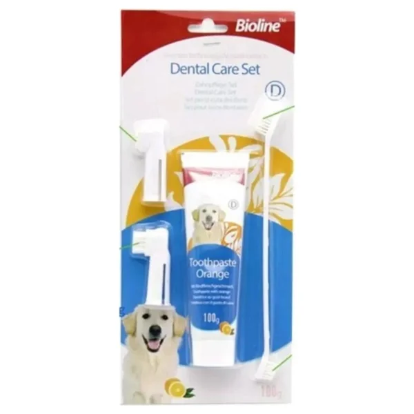 Bioline Portakal Aromalı Köpek Diş Macunu Ve Diş Bakım Seti 100 Gr Doğal İçerik İle Temiz Nefes - Görsel 2