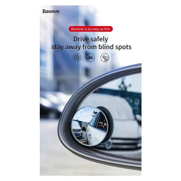 Baseus Full View-Vision 2 Adet Mini Geri Görüş Aynası,Kör Nokta Aynası - Görsel 2