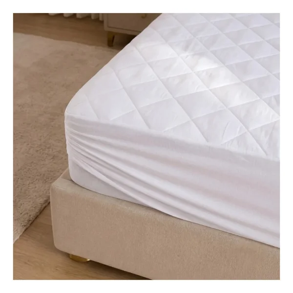 Formeya Pamukkale Alez Kapitone Fitted Yatak Koruyucu %100 Pamuk Alez (16 Ebat) - Beyaz - 100 X 200 Cm - Görsel 2
