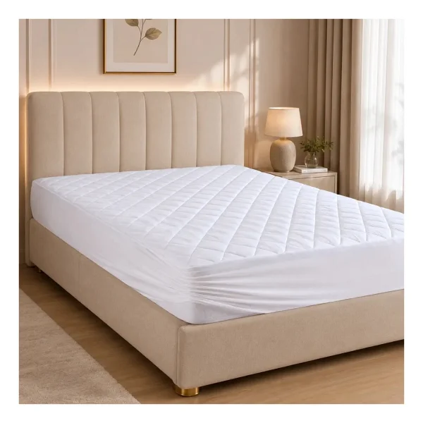 Formeya Pamukkale Alez Kapitone Fitted Yatak Koruyucu %100 Pamuk Alez (16 Ebat) - Beyaz - 100 X 200 Cm - Görsel 5