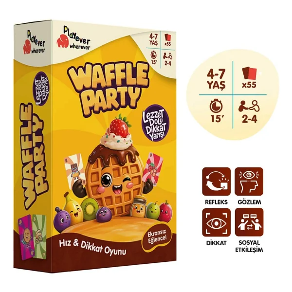 Playever Waffle Party Okul Öncesi Kart Oyunu - Görsel 2