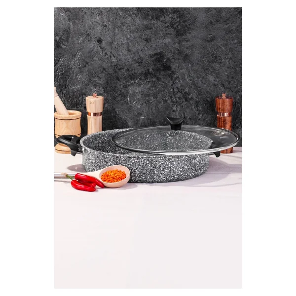 Taç Ultra 24 Cm Basık Granit Tencere - Görsel 4