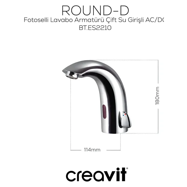 Creavit Es2210 Fotoselli Lavabo Bataryası - Görsel 4