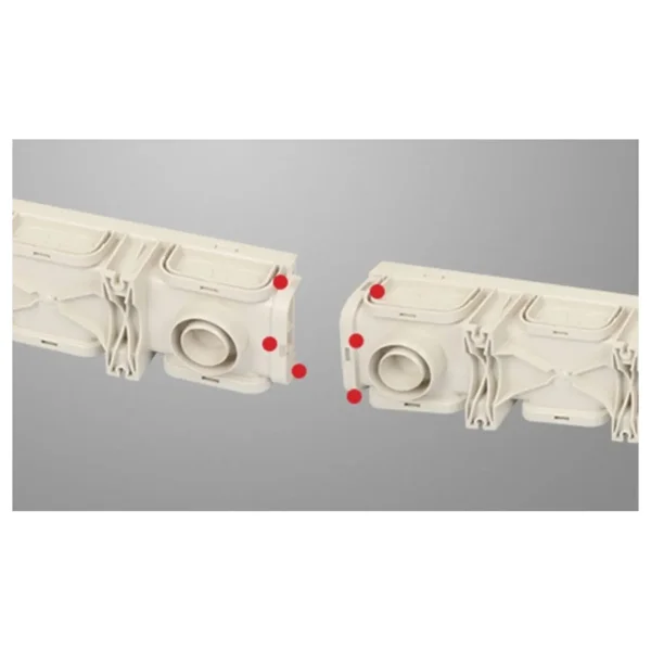 Luxwares 130 X 95 X 1000 Mm Drenaj Kanalı / Havuz Izgarası / Plastik Izgara + Oluk + Tapa - Görsel 7