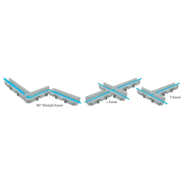 Luxwares 130 X 95 X 1000 Mm Drenaj Kanalı / Havuz Izgarası / Plastik Izgara + Oluk + Tapa - Görsel 8