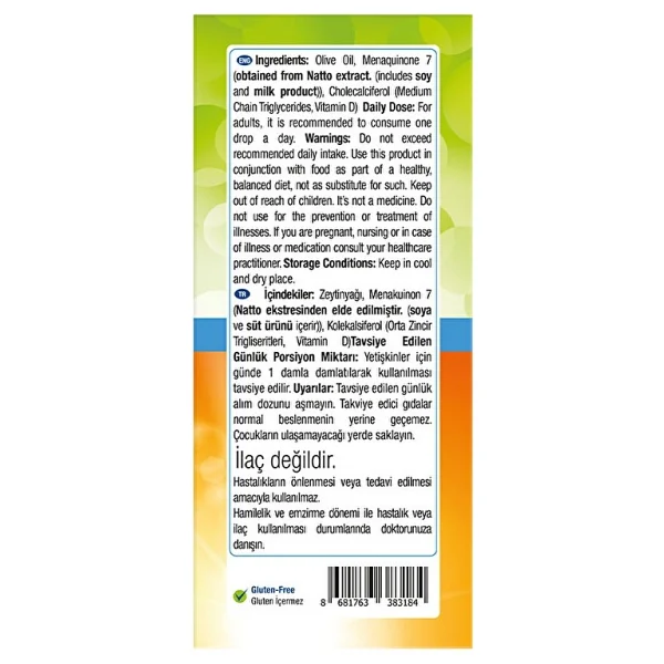 Nature's Supreme Vitamin D3 + K2 20 Ml Damla - Görsel 4