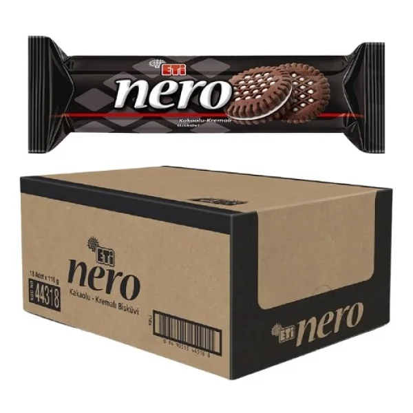 Eti Nero Kakaolu Kremalı Bisküvi 18x110 Gr - Görsel 5