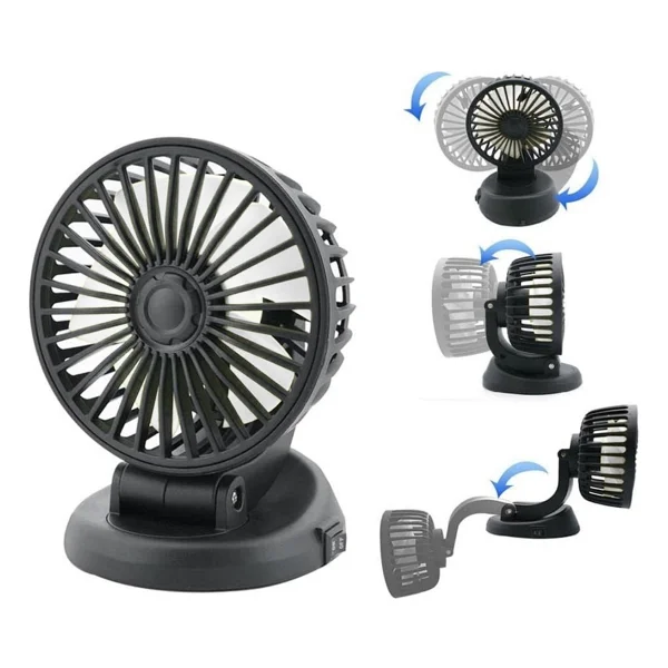 Techmaster Araç Araba Otomobil Mini Vantilatör Fan Pervane Soğutucu 12v Fan20 - Görsel 9