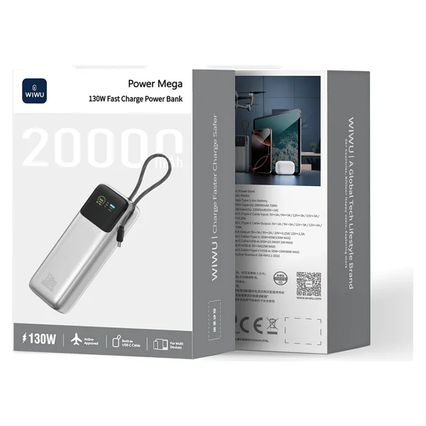 Wiwu Power Mega Pm-301 20000 mAh Hızlı Şarj Powerbank - Görsel 5