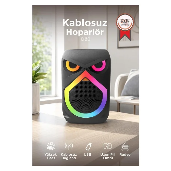 Torima D80 Bluetooth Hoparlör - Görsel 6