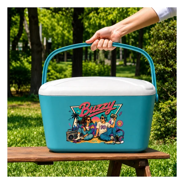 Kale Termos 20 Lt Buzzy Retro Buzluk Termos (1179 Cooler Box) - Turkuaz - Görsel 3