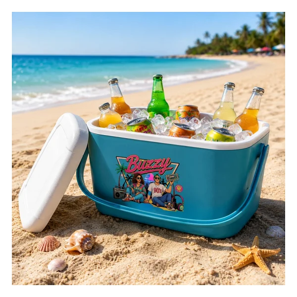 Kale Termos 20 Lt Buzzy Retro Buzluk Termos (1179 Cooler Box) - Turkuaz - Görsel 8