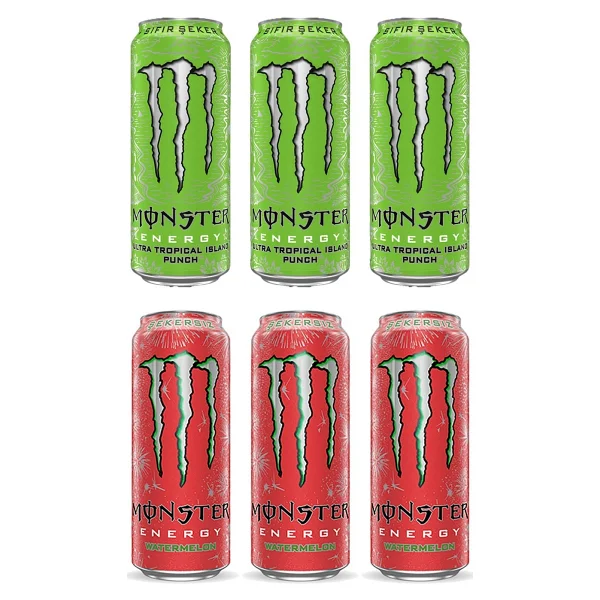 Monster Energy Enerji İçeceği 500 Ml Tropical Ve Watermelon 6 Lı Karma Set - Görsel 4
