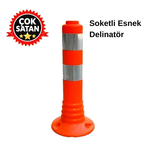Hayat Trafik Esnek Delinatör 40 X 8 Cm Tpe - Soketli, Esnek Duba - Görsel 4