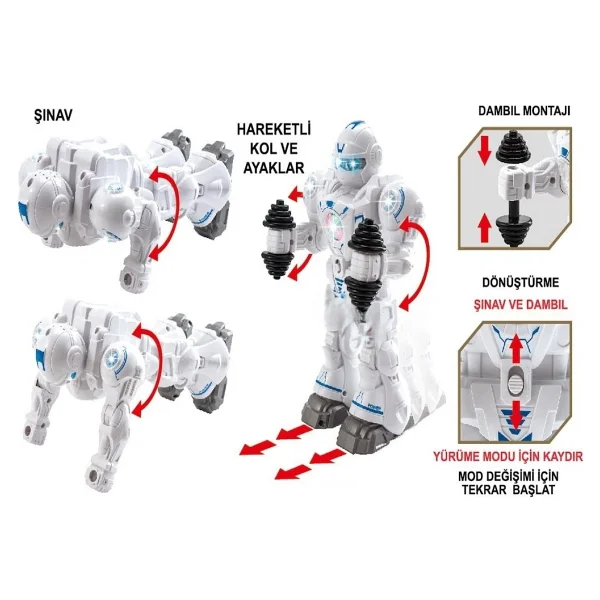 Vardem Df-6026 Işıklı Ve Müzikli Hareketli Atletik Sporcu Robot - Görsel 3