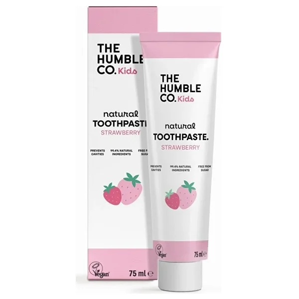 The Humble Co. Çilek Aromalı 75 Ml Florürlü Çocuk Diş Macunu - Görsel 4