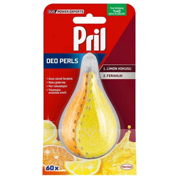 Pril Deo Perls Limon 60 Yıkama Bulaşık Makinesi Kokusu - Görsel 3