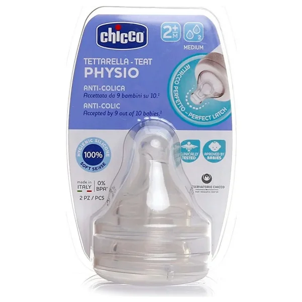 Chicco Physio Orta Akış 2 Ay+ 2'li Biberon Emziği - Görsel 8