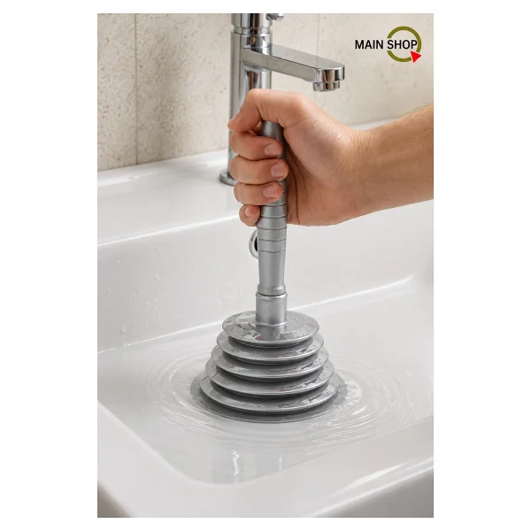 Main Shop 2 Adet Küçük Körüklü Küvet,Mutfak Ve Banyo Vantuz Pompa Tıkanık Lavabo Açıcı Manuel El Vantuzu M-102 - Görsel 5