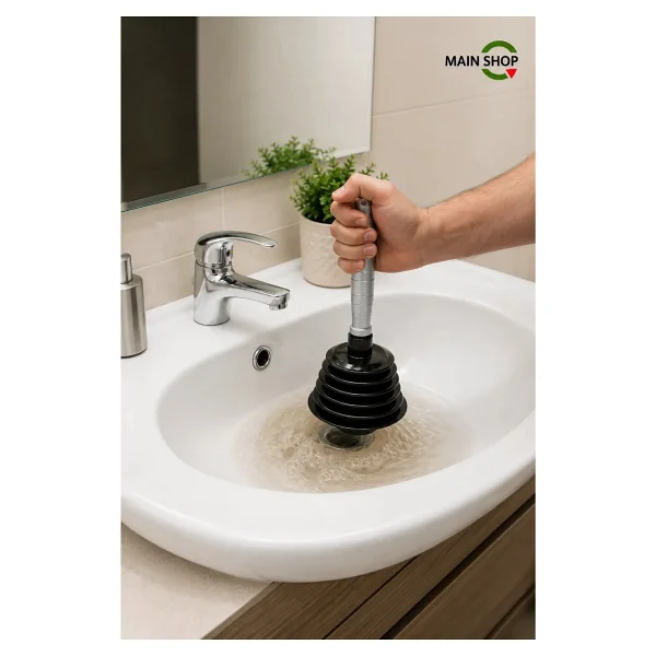 Main Shop 2 Adet Küçük Körüklü Küvet,Mutfak Ve Banyo Vantuz Pompa Tıkanık Lavabo Açıcı Manuel El Vantuzu M-102 - Görsel 6