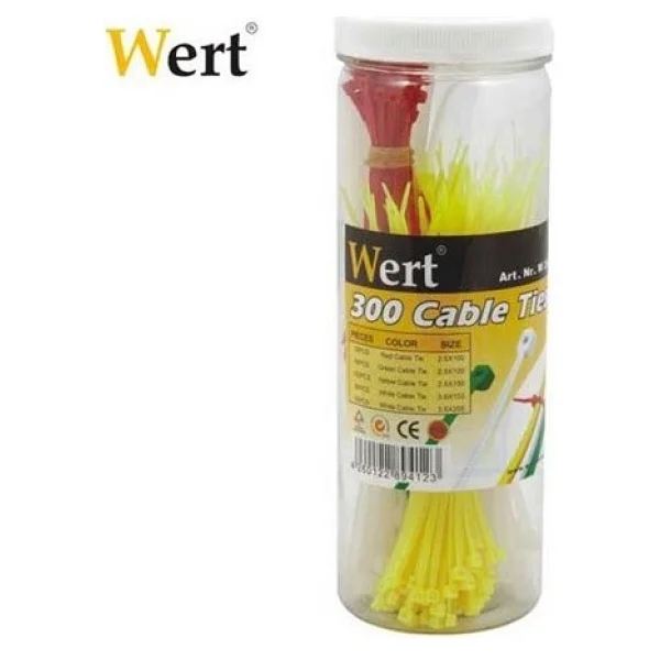 Wert 2430 300 Parça Cırt Kelepçe Kablo Bağı Seti - Görsel 2