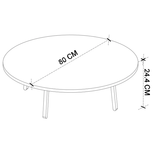 Bofigo Yemek Masası Katlanabilir Yer Sofrası Oyun Masası Aktivite Masası Etkinlik Masası 80 Cm Beyrut Safir - Safir Meşe - Görsel 6