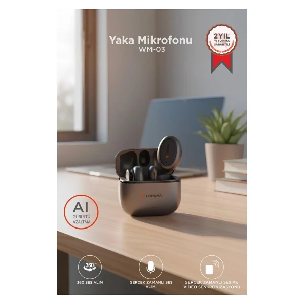 Torima WM-03 Kablosuz Yaka Mikrofonu - Görsel 6