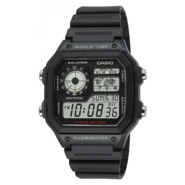 Casio Standart Ae-1200wh Silikon Kordon Erkek Kol Saati - Görsel 2