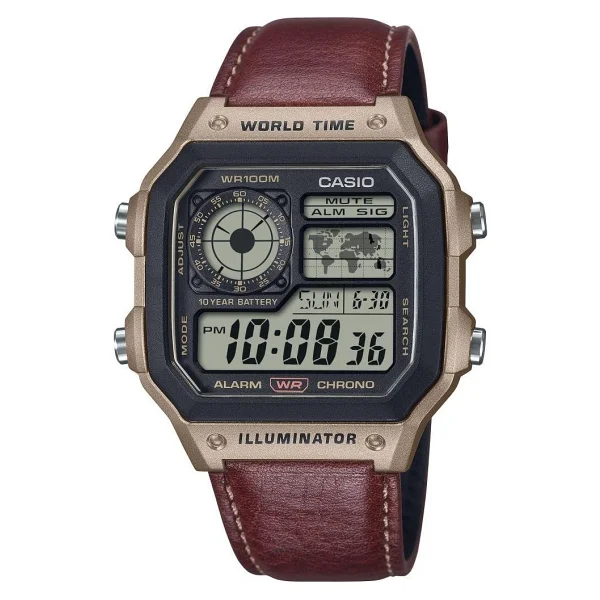 Casio Standart Ae-1200whl-5avdf Deri Kordon Erkek Kol Saati - Görsel 3
