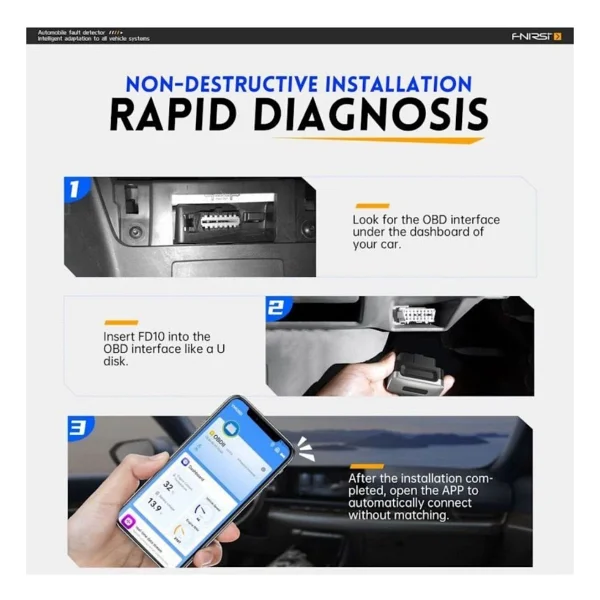 Fnirsi Obd2 Fd10 Araba Dedektörü - Görsel 5