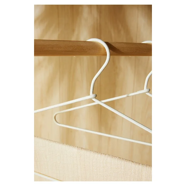 Ocean Home Textile 4'lü 3 Katlı Ekru Renk Kumaş Kaplı Metal Giysi Askısı 42 X 41 X 0.5 Cm - Görsel 3