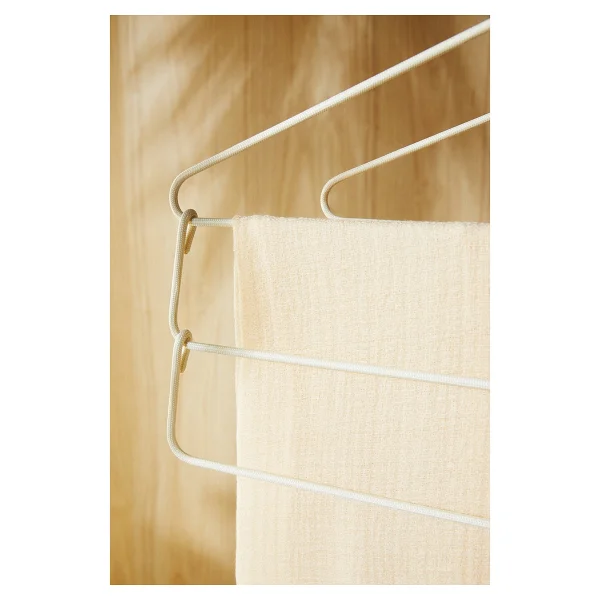 Ocean Home Textile 4'lü 3 Katlı Ekru Renk Kumaş Kaplı Metal Giysi Askısı 42 X 41 X 0.5 Cm - Görsel 4