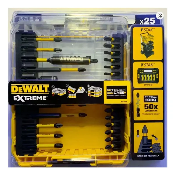 Dewalt Dt70730t-Qz Extreme Flextorq 25 Parça Vidalama Seti - Görsel 3