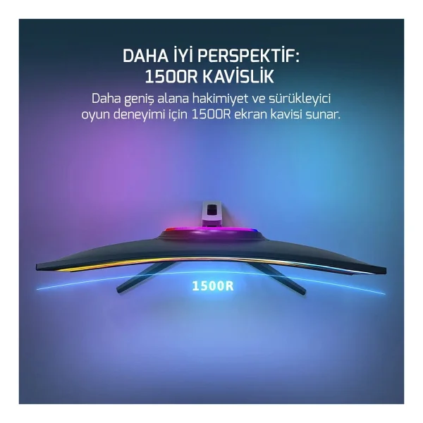 Gamepower Vivid V80 27" 0.5 ms Full HD Curved 280 Hz Oyuncu Monitörü - Görsel 4