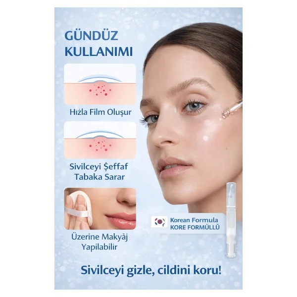 Jejudo Pimple Patch,Akne Bandı(9mm&12mm)+4,5 Ml Likit Pimple Pen,%100 Hidrokolloid,%2 Salisilik Asit - Görsel 8
