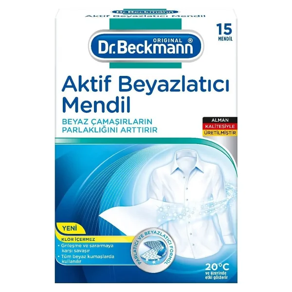 Dr. Beckmann 15'li Aktif Beyazlatıcı Mendil - Görsel 3