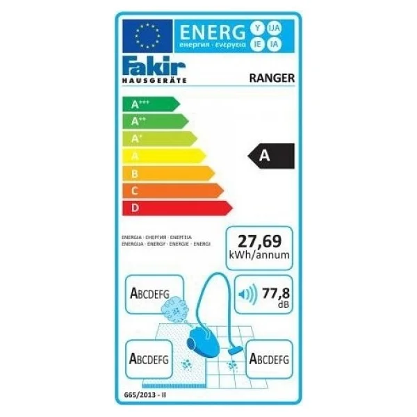 Fakir Ranger On-Off 890 W Toz Torbasız Süpürge - Görsel 3