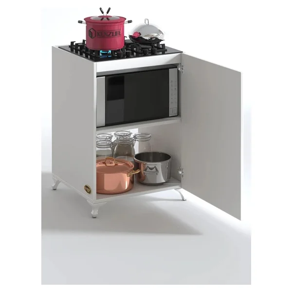 Kenzlife Ocak Dolabi Hosseda Byz 85x60x56 Hazir Mutfak Klasik Set Ustu Ocak İcin Arkaliksiz - Görsel 7