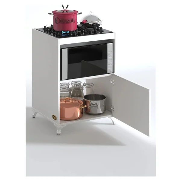 Kenzlife Ocak Dolabi Hosseda Byz 85x60x56 Hazir Mutfak Klasik Set Ustu Ocak İcin Arkaliksiz - Görsel 8