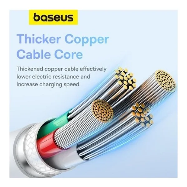 Baseus Pudding 1.2 M Beyaz USB To Type-C Hızlı Şarj Kablosu - Görsel 8