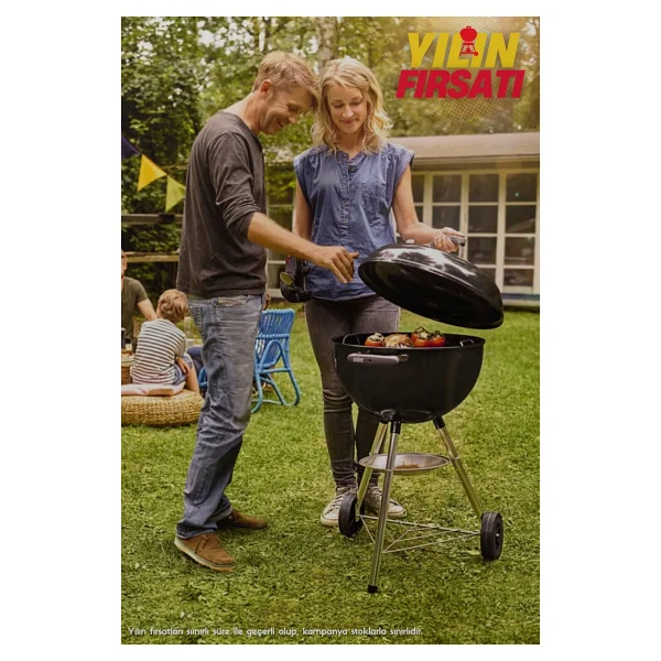 Weber Classic Kettle 47 Cm Siyah Kömürlü Mangal - Görsel 3