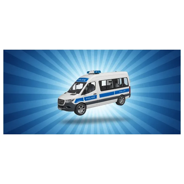 Bruder MB Sprinter Polis Minibüsü Sürücüsü Ve Aksesuarları Br02683 - Görsel 8