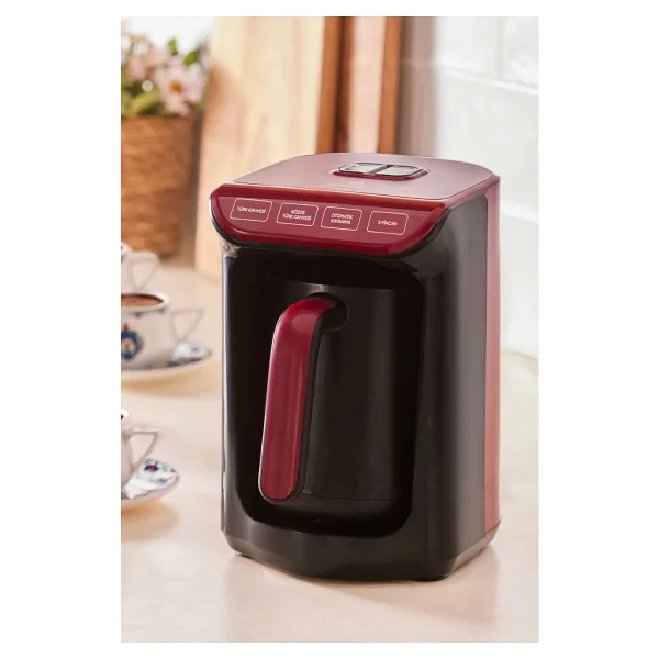 Emsan Hatır Köz Cherry Red Türk Kahve Makinesi - Görsel 10