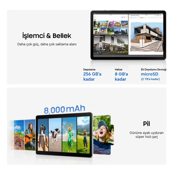 Samsung Galaxy Tab S10 Lite Sm-X400 Gümüş 128 GB 10.9" Tablet - Görsel 4