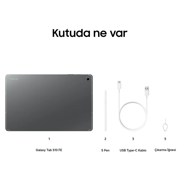 Samsung Galaxy Tab S10 Fe Sm-X520 Gri 128 GB 10.9" Tablet - Görsel 8