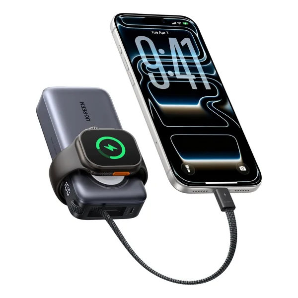Ugreen 55434b 10000 mAh Hızlı Şarj Kablosuz Powerbank - Görsel 2