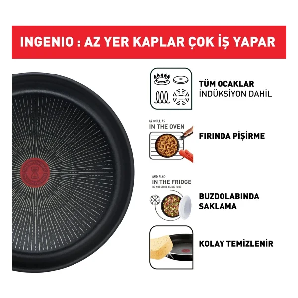 Tefal Titanyum Ingenio Unlimited 6x 13 Parça Büyük Tava Tencere Seti - Görsel 3